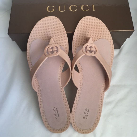 💯 GUCCI rubber slippers in ROSE - Picture 2 of 6